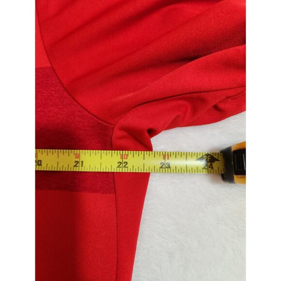 Washington University St Louis Bears Nike Polo Mens Large Red Striped Dri-Fit - Picture 8 of 13